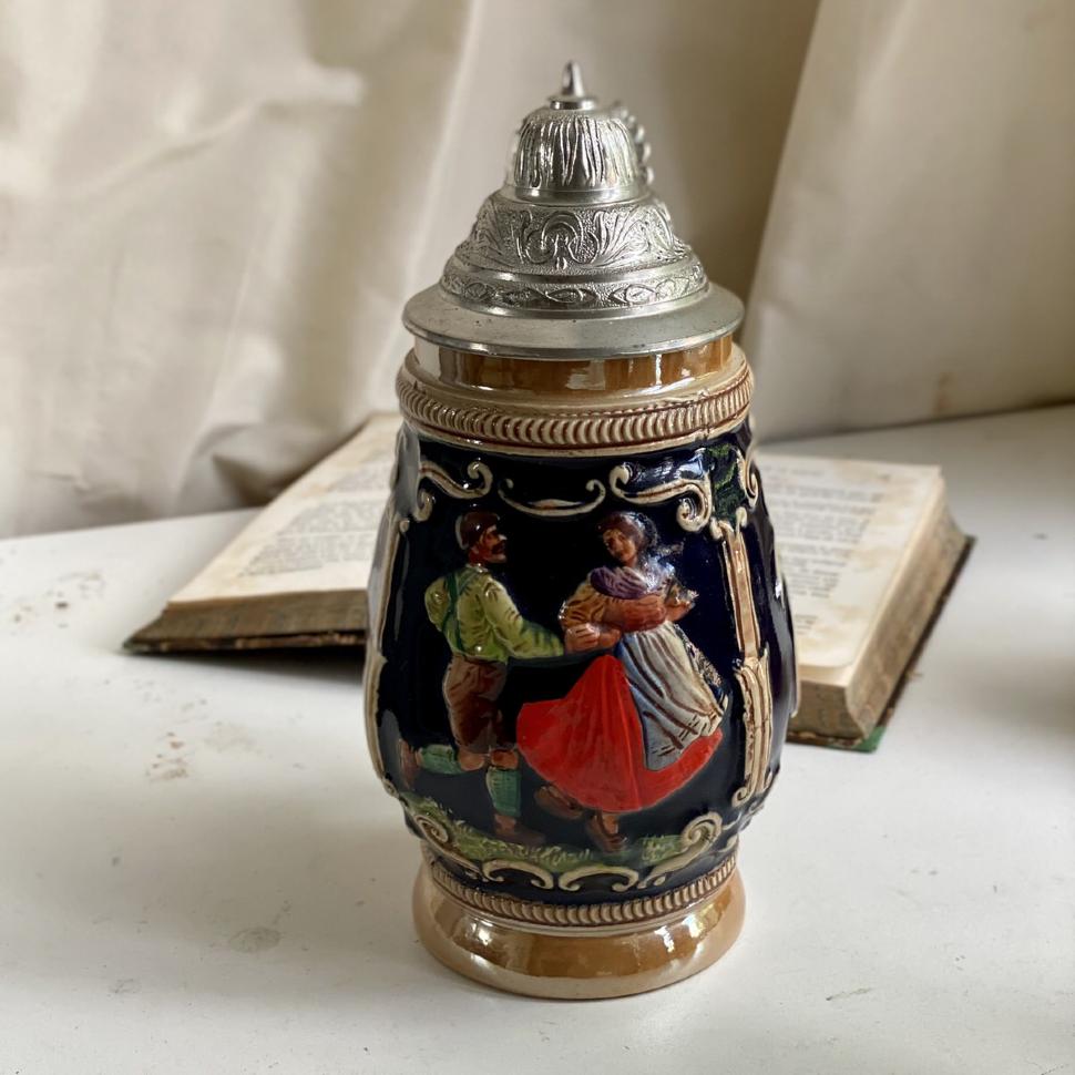 Пивная кружка 600 мл DBGM металл керамика Германия