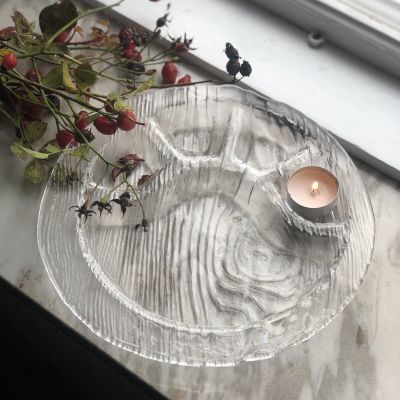 Блюдо менажница 28 см хрусталь Швеция