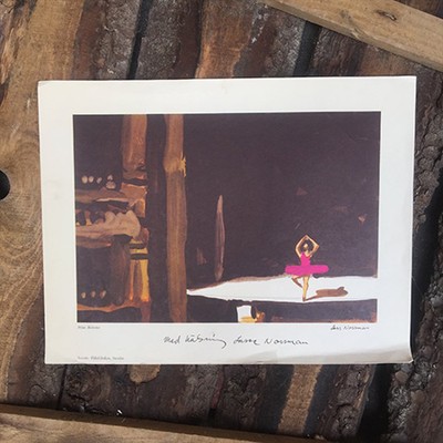 Литография репродукция Prima Balerina Lars Norrman