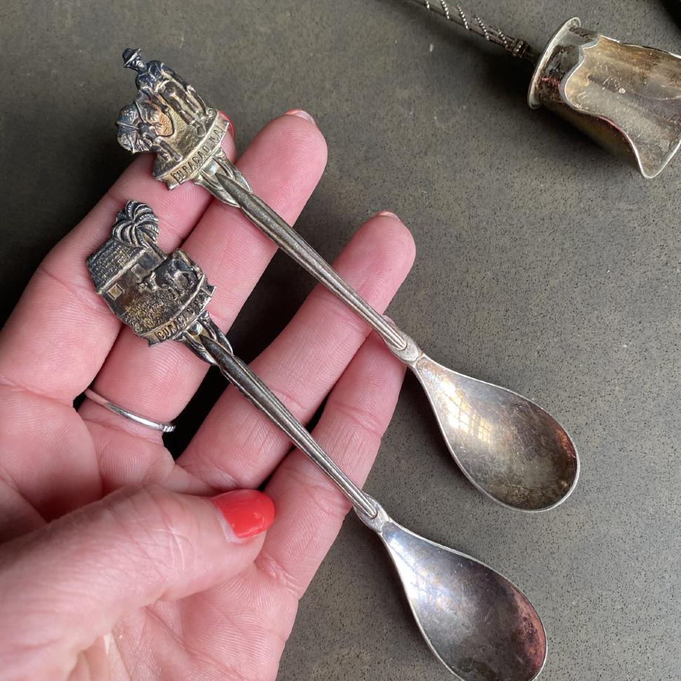 Ложка кофейная 12 см Хижина и Крестьянин набор 2 шт мельхиор