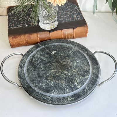 Подставка под горячее 24 см мрамор металл 