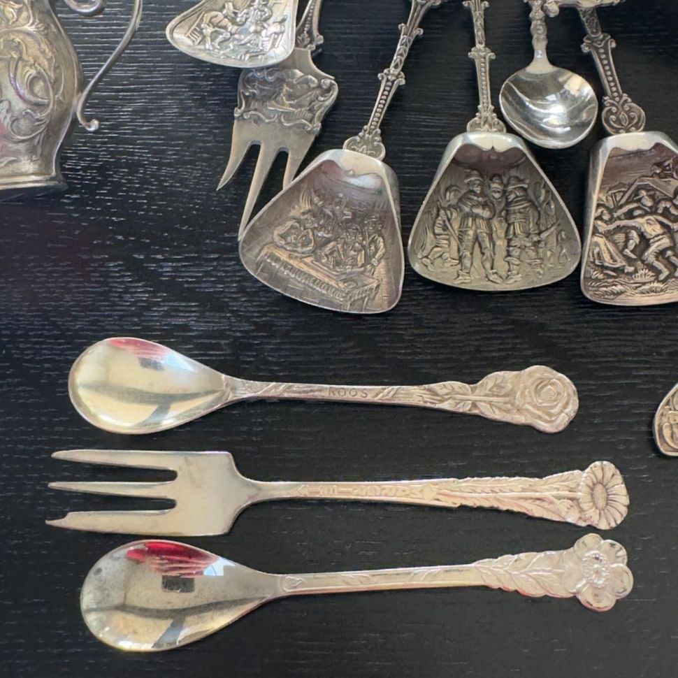 Ложка кофейная Цветок 11 см серебрение