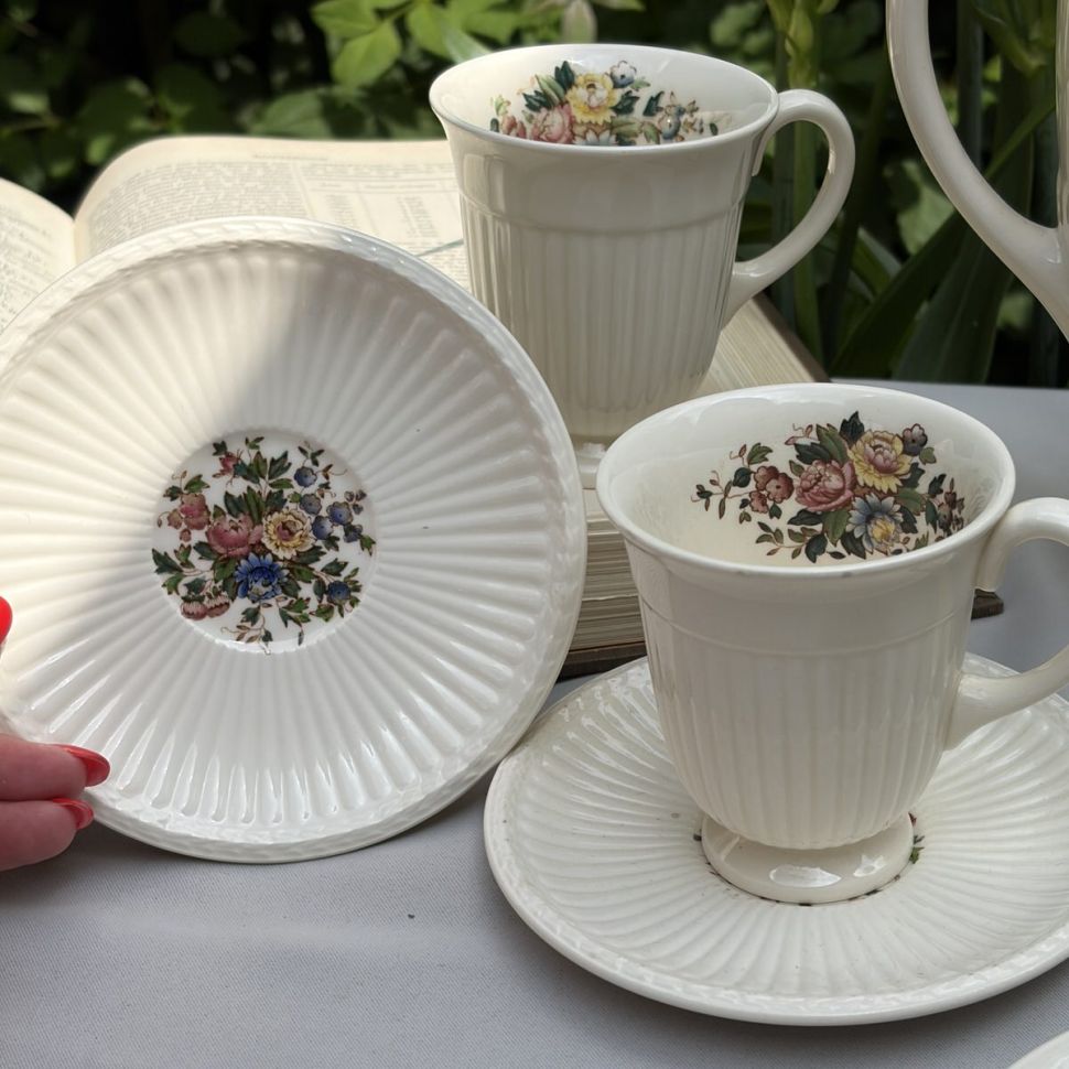 Кофейная пара Wedgwood Conway 140 мл Англия
