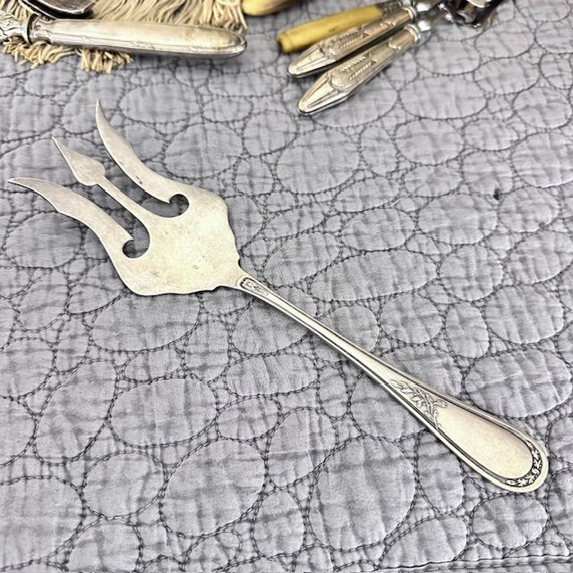 Вилка для сервировки 15 см серебрение ардеко