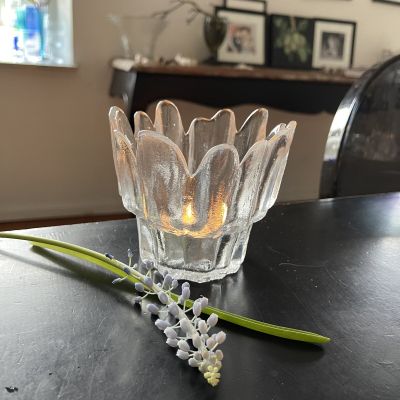 Подсвечник Skruf Пламя 11 см хрусталь Швеция