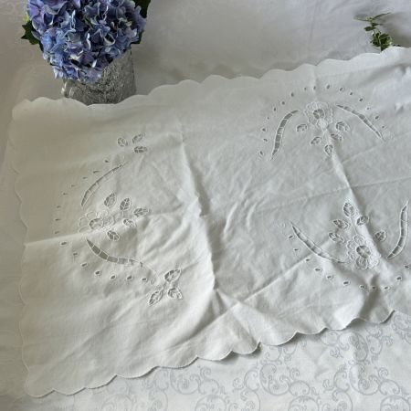 Скатерть дорожка на стол 103х46 см хлопок ришелье