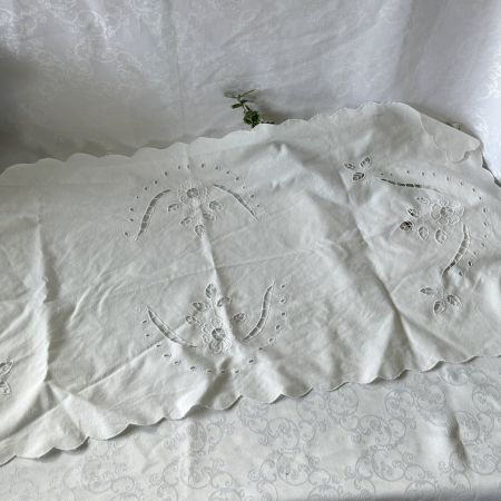 Скатерть дорожка на стол 103х46 см хлопок ришелье