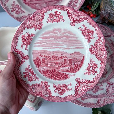 Тарелка Johnson Brothers Old Britain Castles 21 см Англия красный