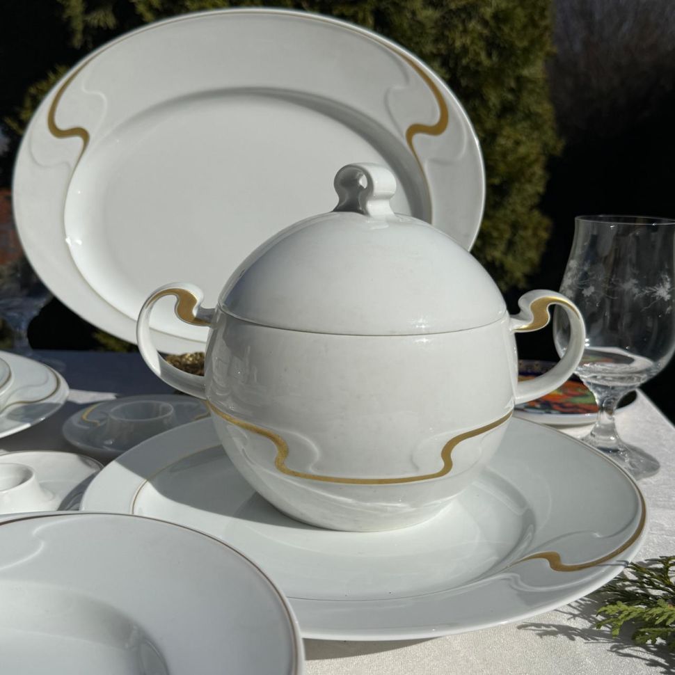 Супница Rosenthal Asimmetria 2 л Studio linie золочение Германия