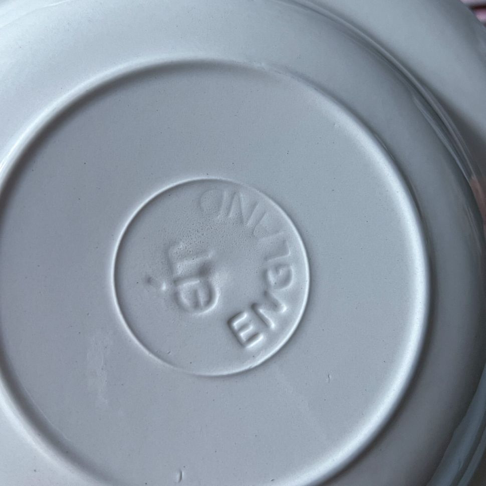 Тарелка глубокая English Ironstone Company красная 22 см Англия