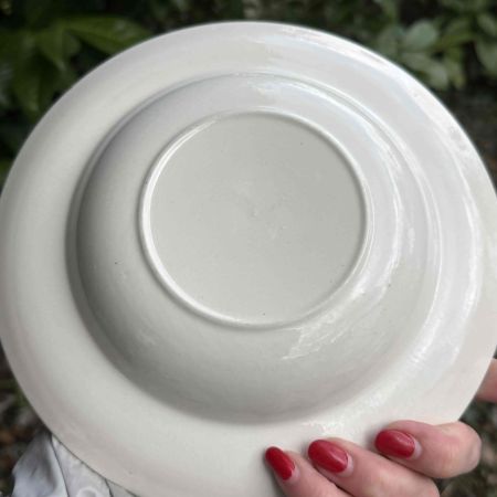 Тарелка глубокая English Ironstone Company красная 22 см Англия
