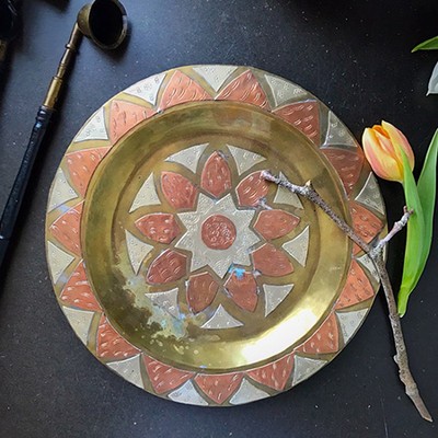 Блюдо ориентал, медь и латунь