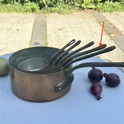 Ковш медный 2,15 л с чугунной ручкой