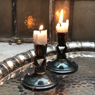 Подсвечник 7,5 см мельхиор