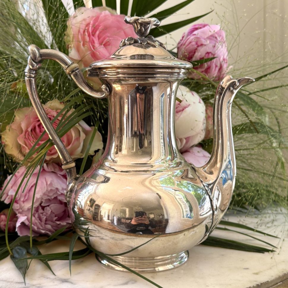 Чайник кофейник Christofle 0,9 л глубокое серебрение Франция конец XIX в.