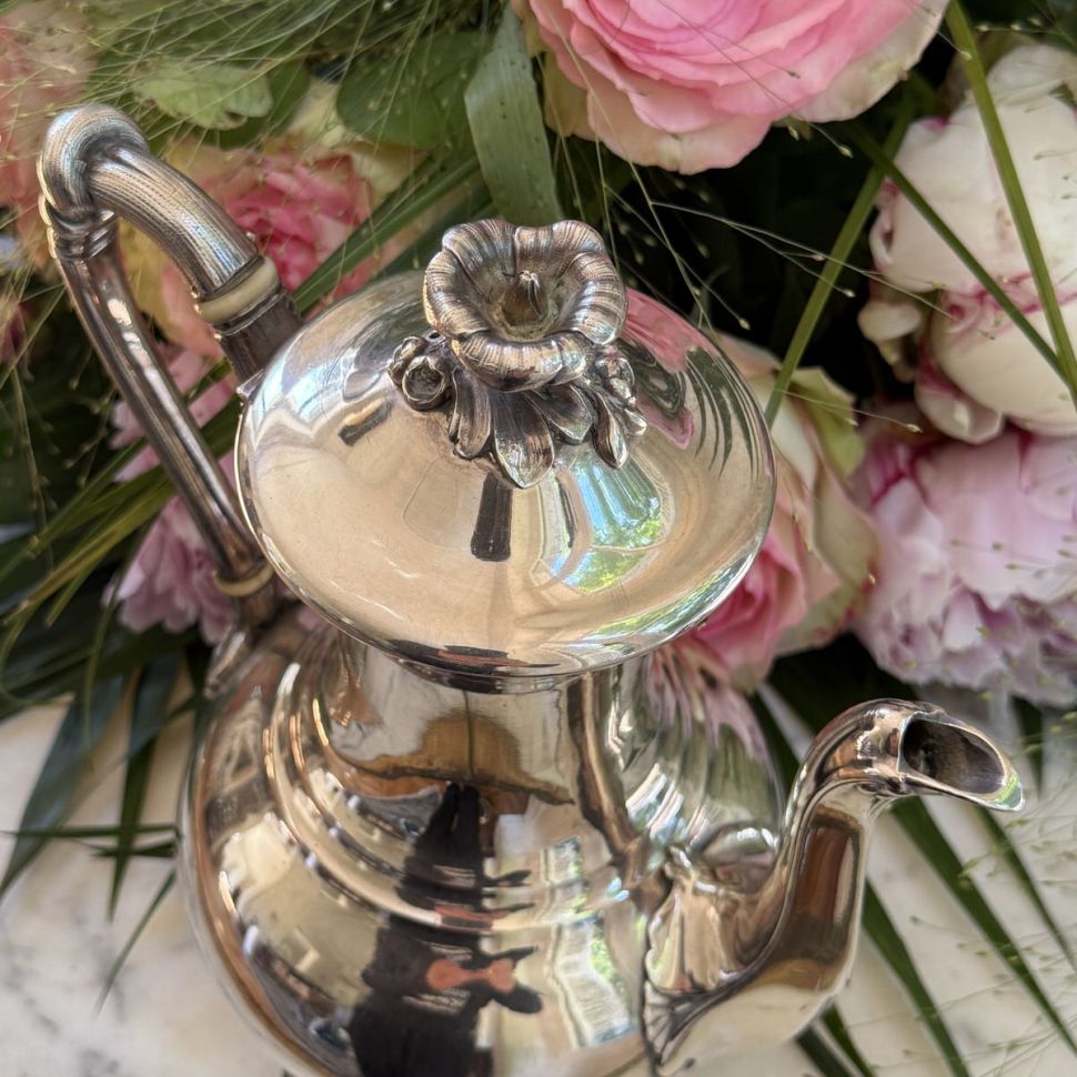 Чайник кофейник Christofle 0,9 л глубокое серебрение Франция конец XIX в.