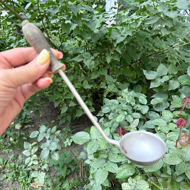 Половник соусник 25 см деревянная ручка