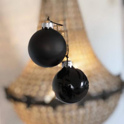 Шар елочный малый матовый Черный