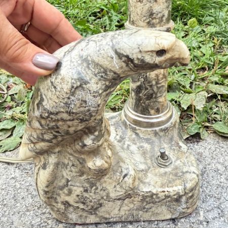 Лампа настольная из Ленинской библиотеки Орел 30 см мрамор 