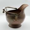 Зольник средний медный со львами и керамической ручкой 