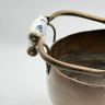 Зольник средний медный со львами и керамической ручкой 
