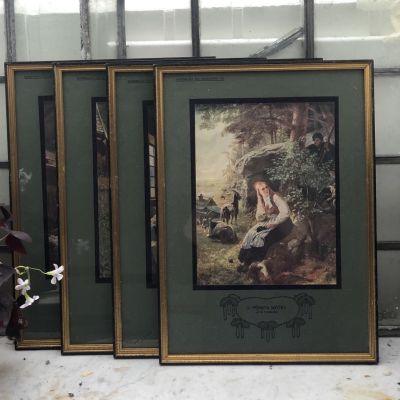 Картина (серия из 4-х) Af. A. Nbdement 37х27 см под стеклом