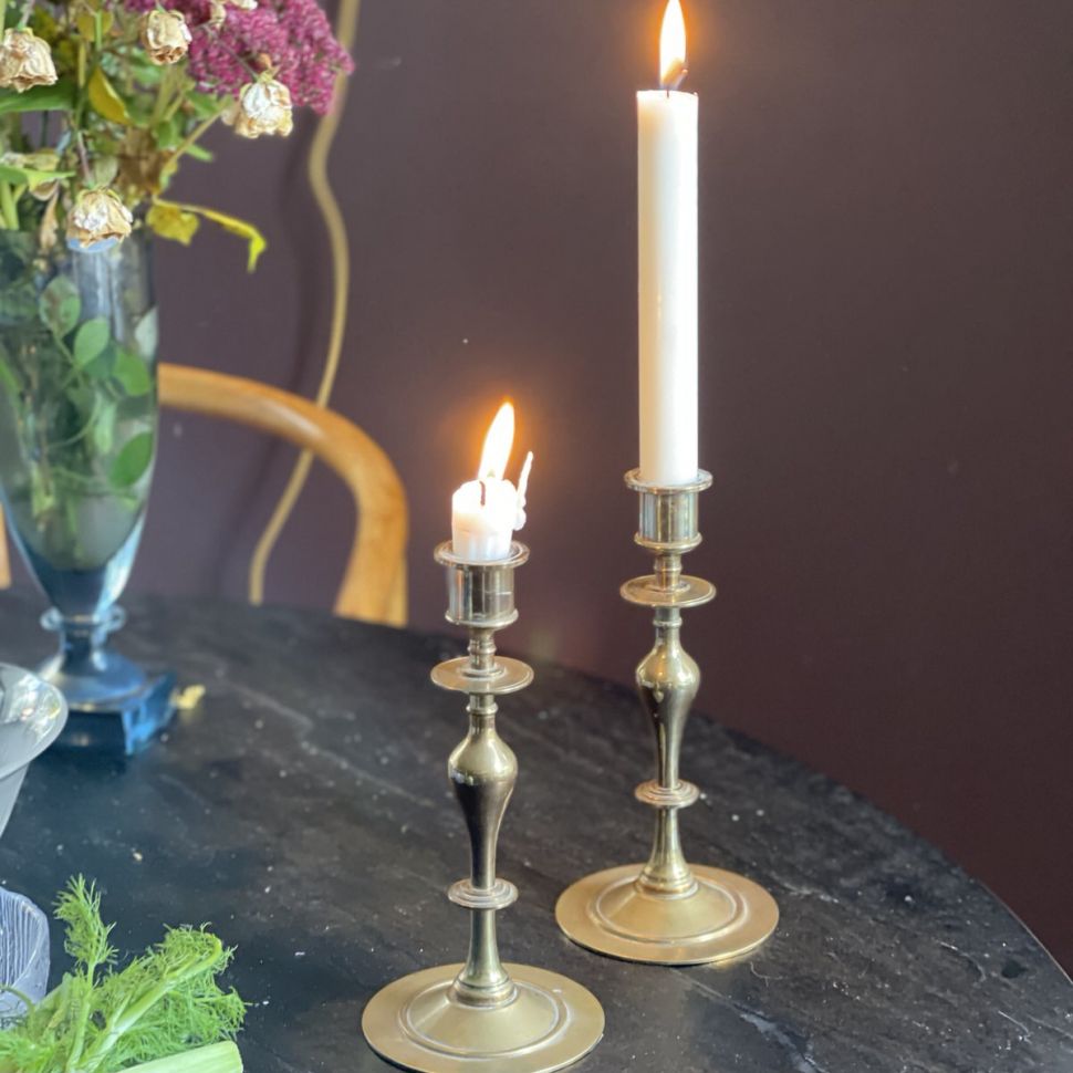 Подсвечник на одну свечу SCANDIA MALM 20 см бронза 200 лет