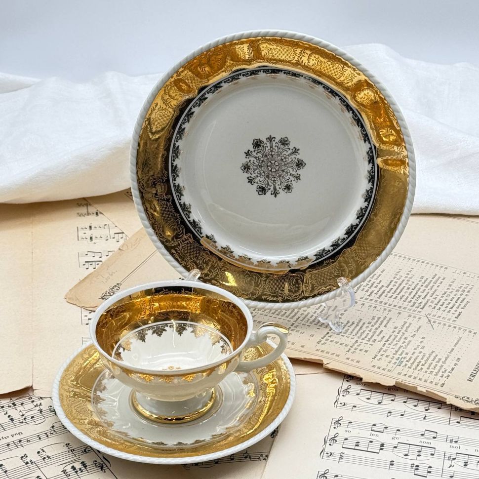 Чайная тройка Rudolf Wachter фарфор Германия