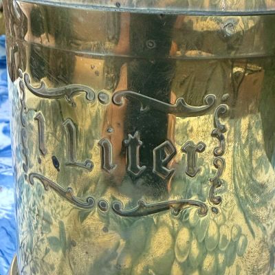 Кружка мерная 1л латунь 