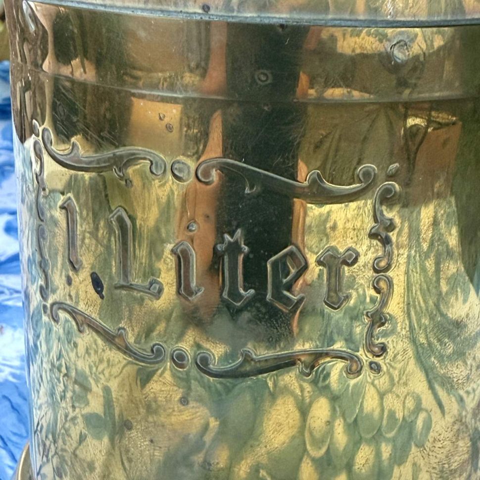 Кружка мерная 1л латунь 