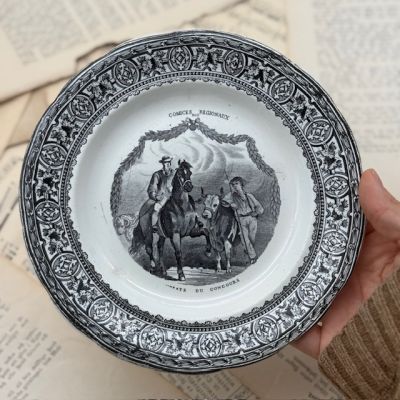 Тарелка Gien Comices Regionaux Итоги конкурса 20 см Франция  