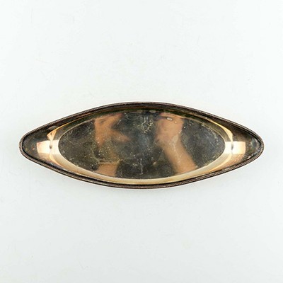 Поднос малый с бортиками серебрение