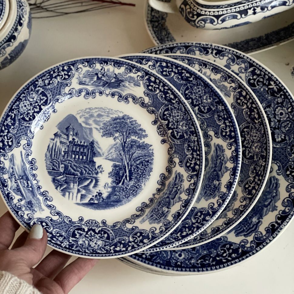 Тарелка Maastricht Petrus Regout Castillo 20 см Голландия 1899 г.