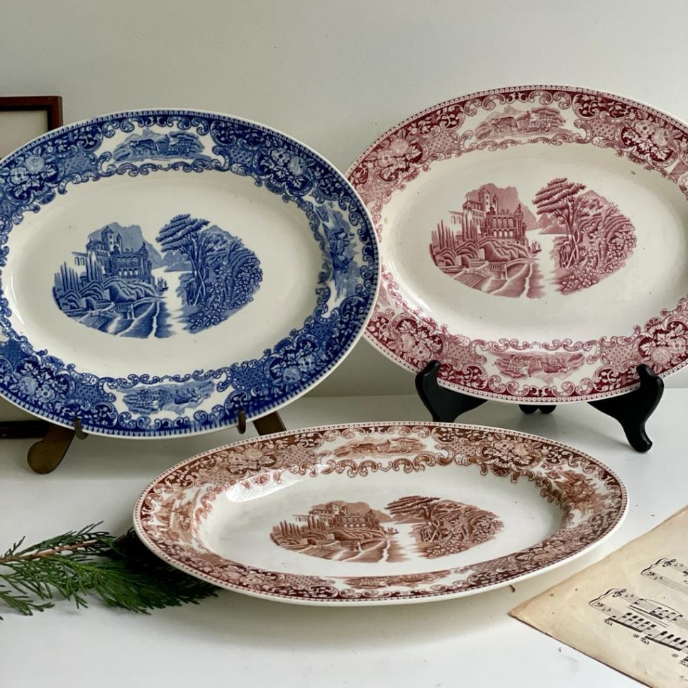 Тарелка Maastricht Petrus Regout Castillo 20 см Голландия 1899 г.