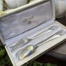 Ложка и вилка набор Christofle 17 см серебрение Франция