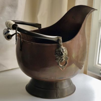 Зольник гигант со львами и керамическими ручками 42 см