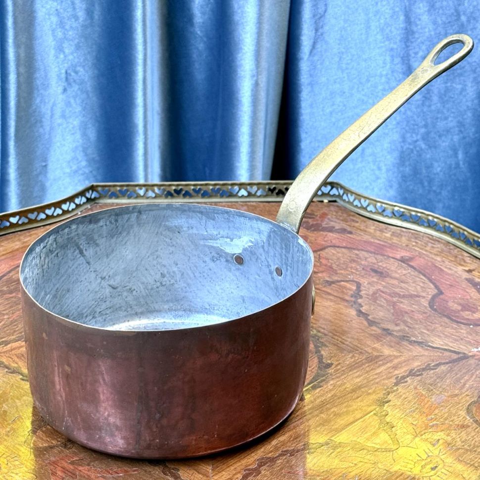 ​Ковш с ручкой 1,5 л Франция медь латунь