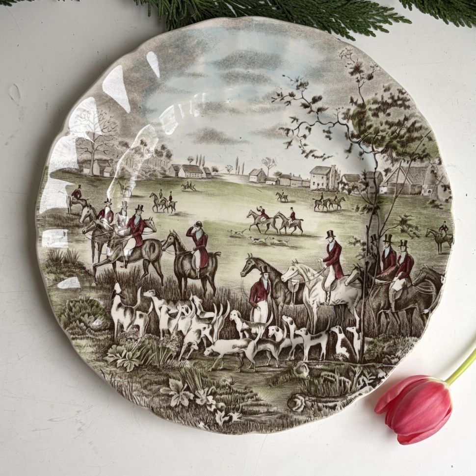 Тарелка Johnson Bros Talli Ho The Meet 27 см Англия 