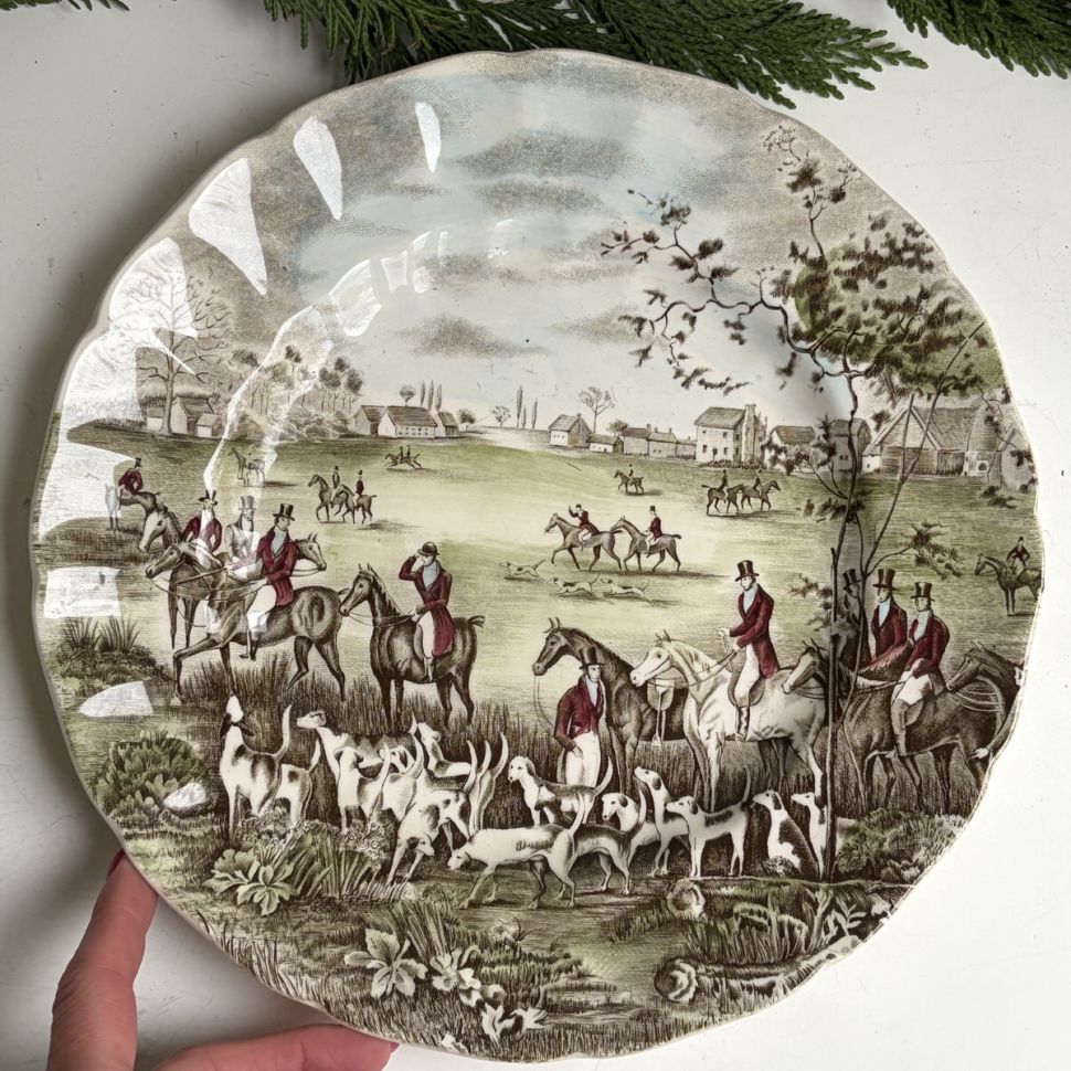 Тарелка Johnson Bros Talli Ho The Meet 27 см Англия 