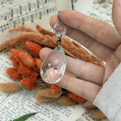 Подвес капля хрусталик 6 см хрусталь