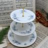 Менажница 3 яруса Royal Albert Blue Blossom 32 см Англия