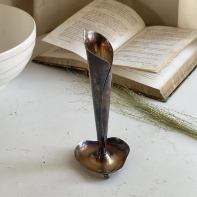 Ваза на один цветок 16 см мельхиор патина