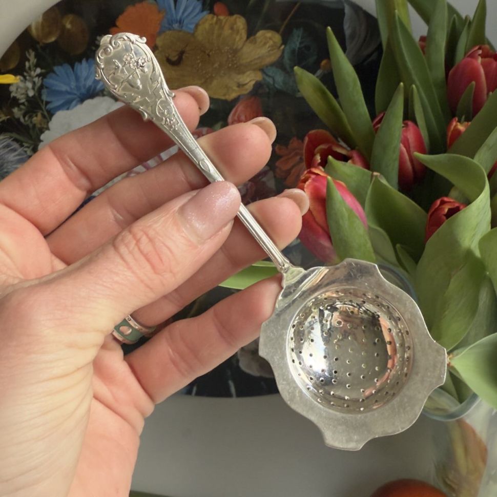 Ложка ситечко 13 см серебро Голландия