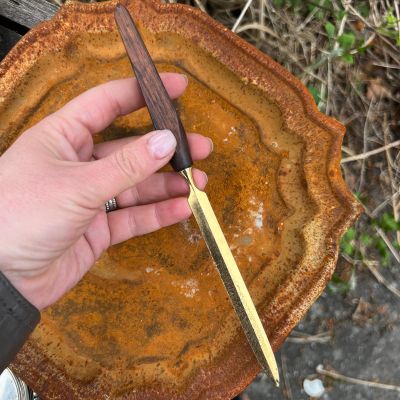 Нож для бумаги с деревянной ручкой 22 см