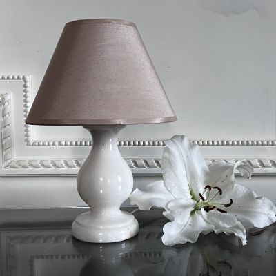 Лампа настольная с абажуром 30 см алебастр Франция 