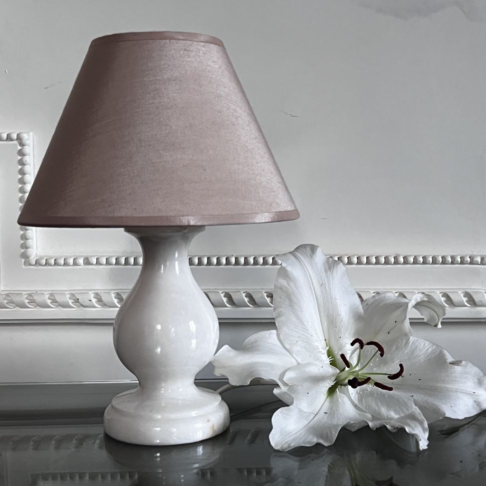 Лампа настольная с абажуром 30 см алебастр Франция 