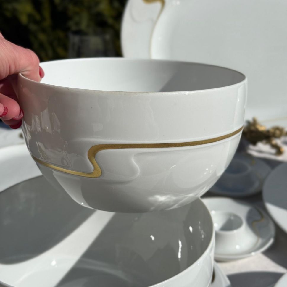 Салатник Rosenthal Asimmetria 17 см Studio linie золочение Германия