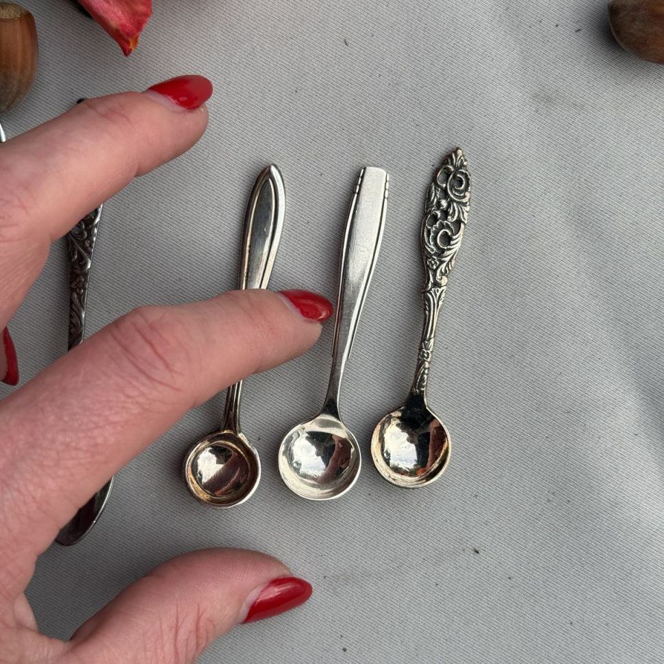 Ложка для соли Gero 7 см серебрение Голландия 