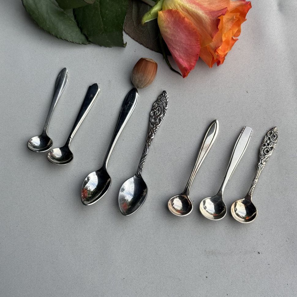 Ложка для соли Gero 7 см серебрение Голландия 