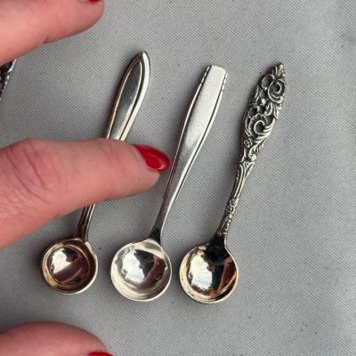 Ложка для соли Gero 7 см серебрение Голландия 